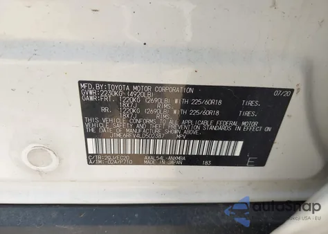 2020 Toyota Rav4 Hybrid Xse from USA, damaged, VIN JTME6RFV4LD502387